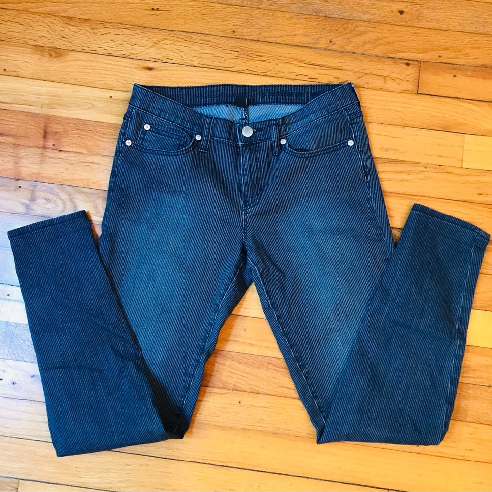 GAP skinny pin-striped lightweight jeans